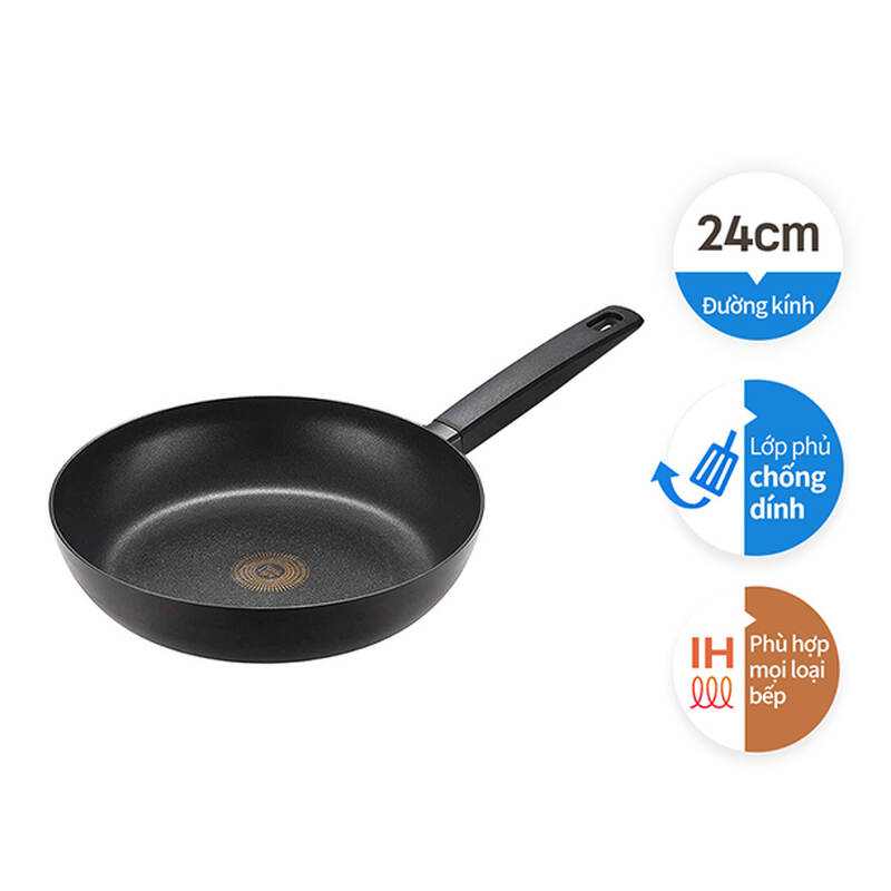 Chảo Nhôm Chống Dính Hard&Light Black (Có Thể Sử Dụng Bếp Từ) - Màu Đen - Locknlock 3 size (22cm, 24cm, 26cm) - LHL5223, LHL5243, LHL5263 image number null